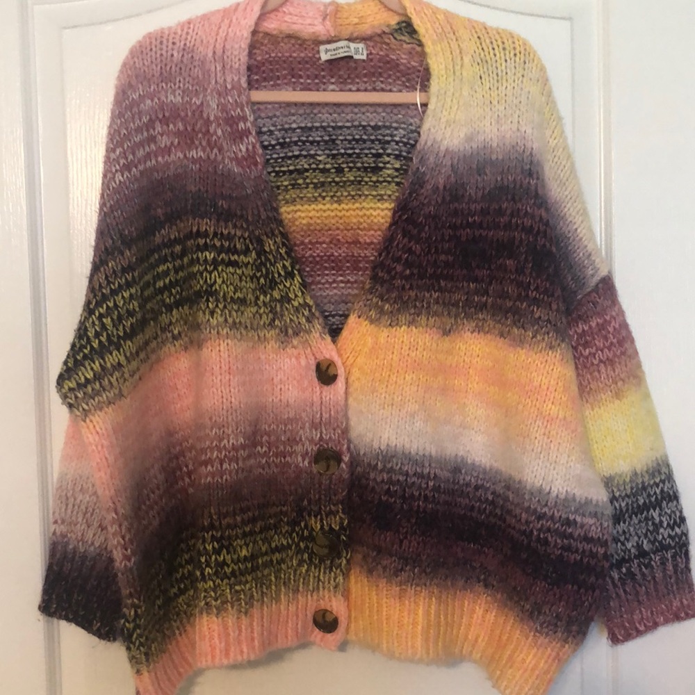oversized multicolor cardigan